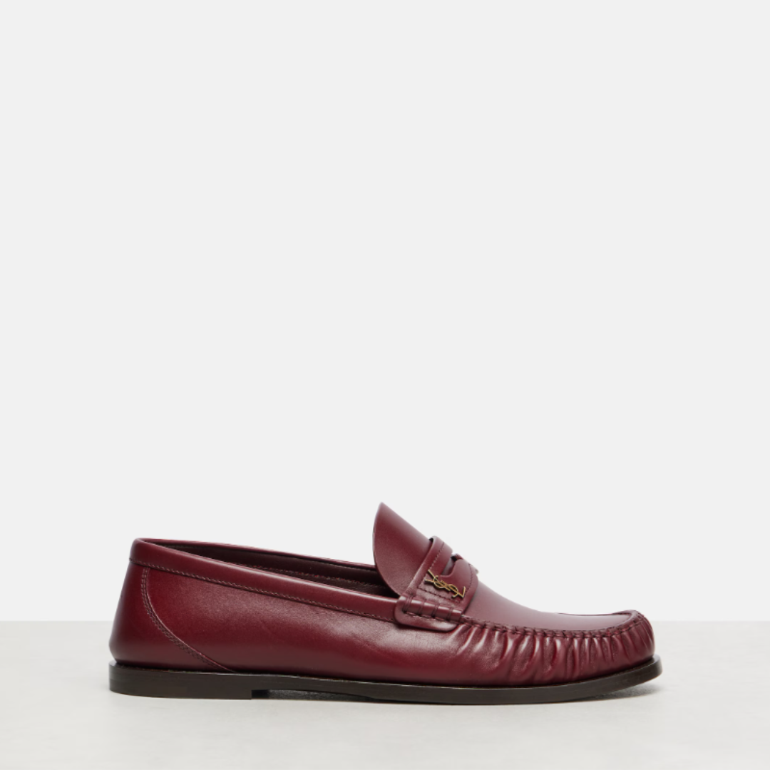 Saint Laurent Penny Loafers Bordo